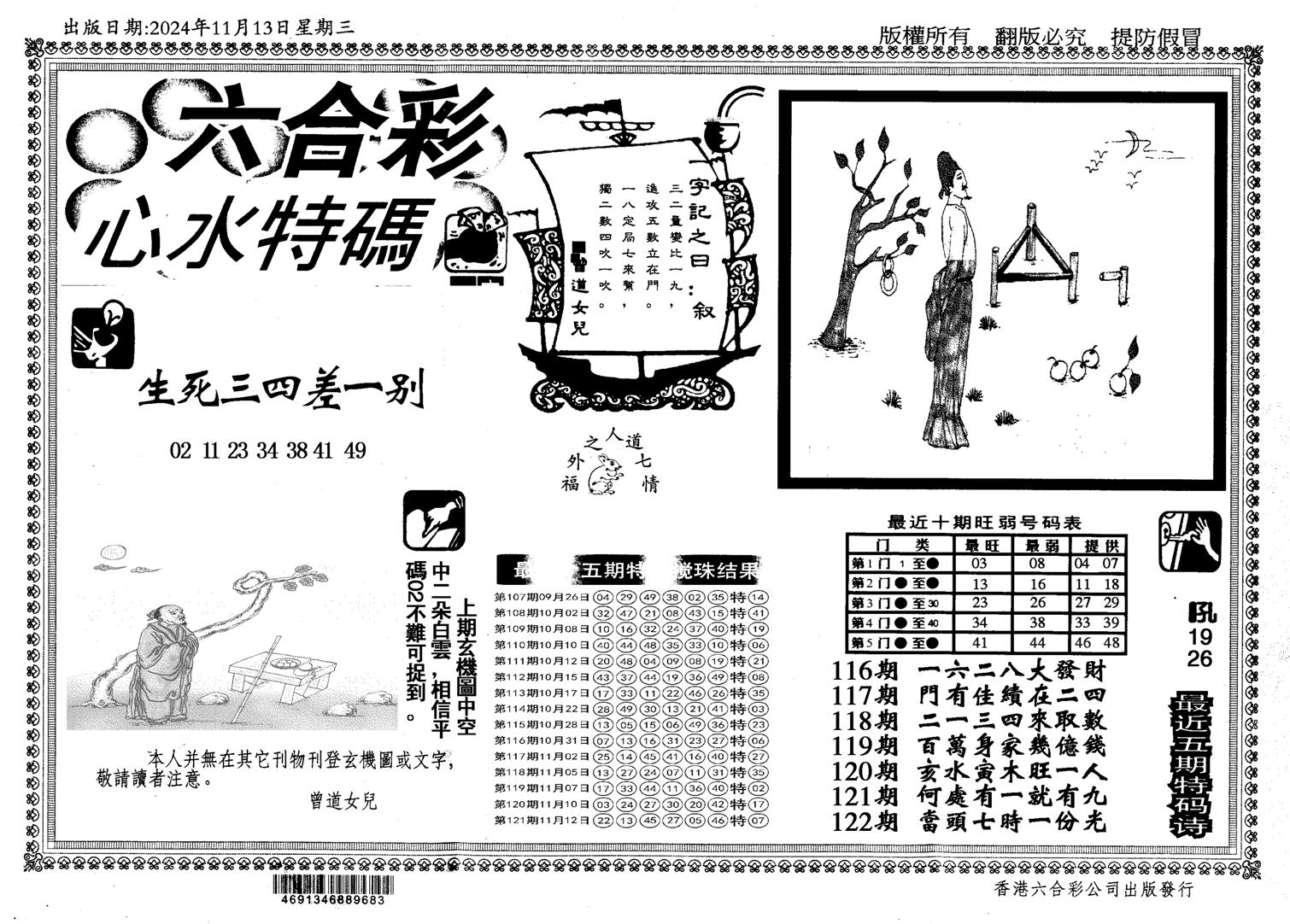 新特码心水-122