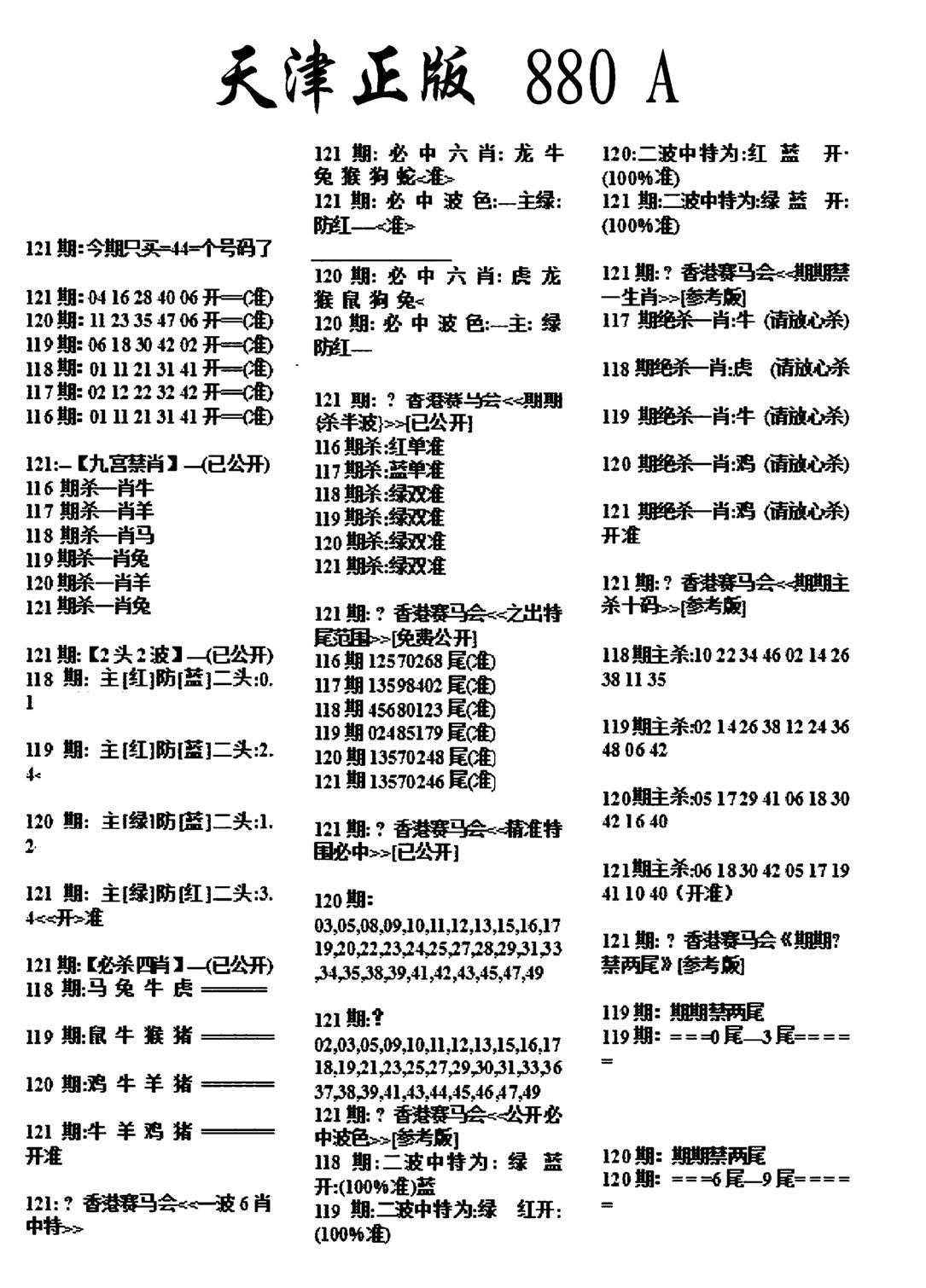 天津正版880A-122