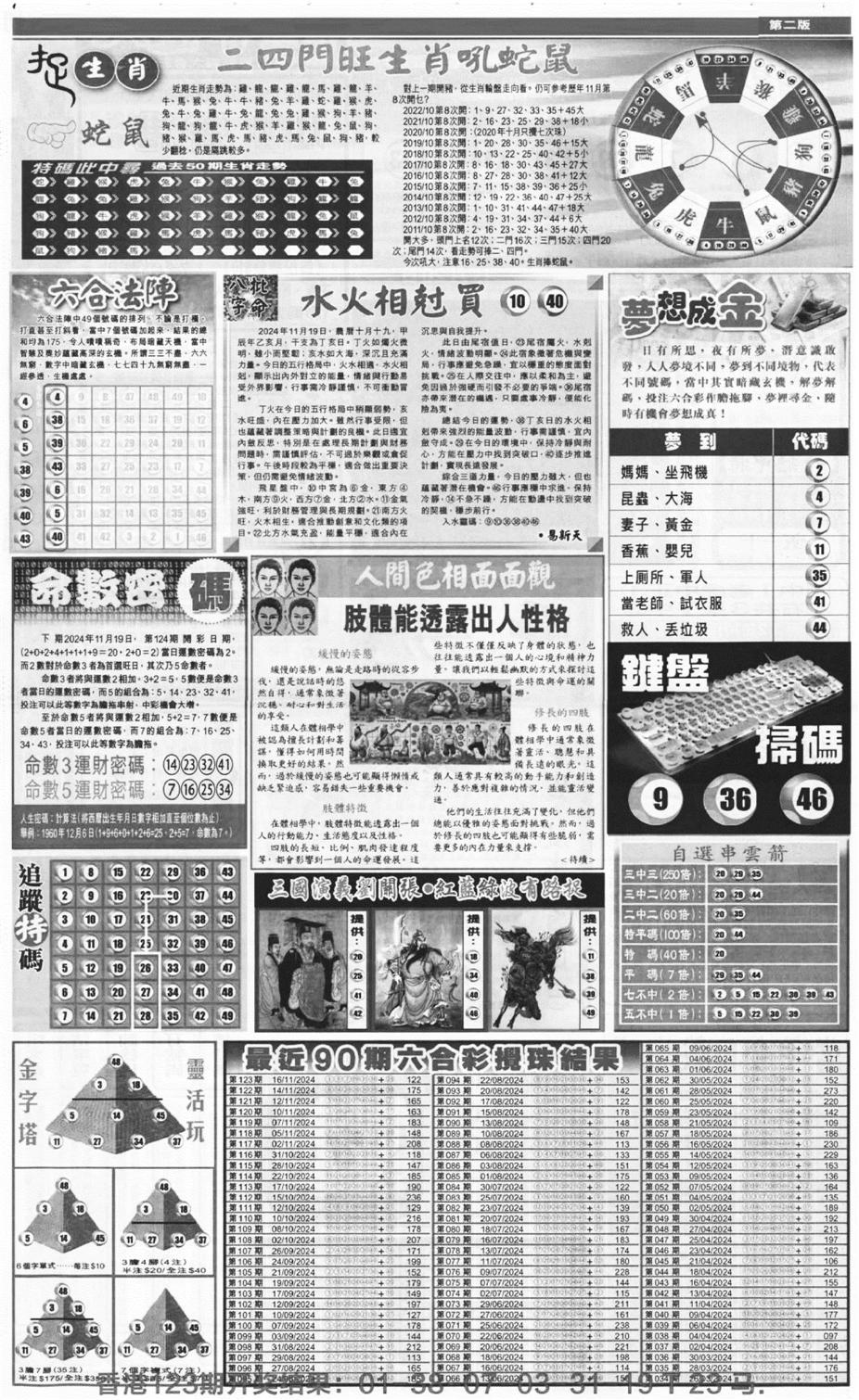 新报跑狗B(背面)-124