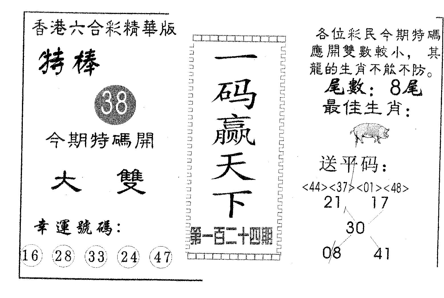 一码赢天下-124