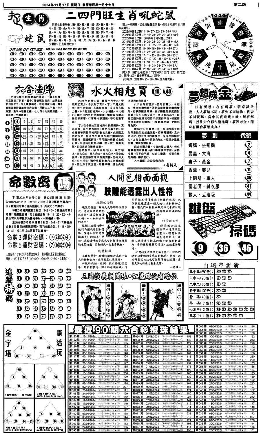 新报跑狗4-124