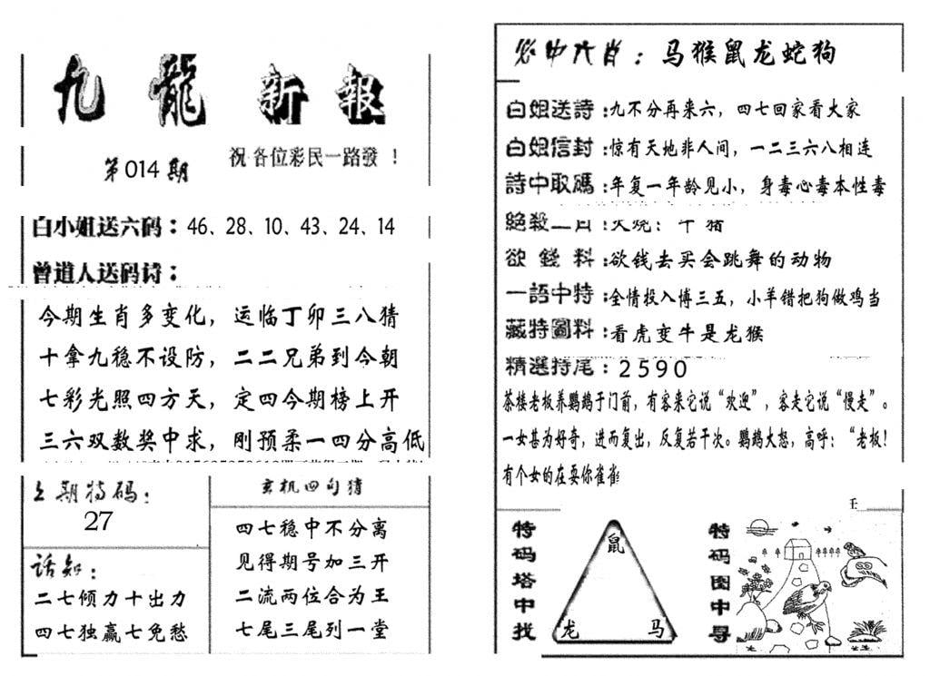 九龙新报(生肖版)-14