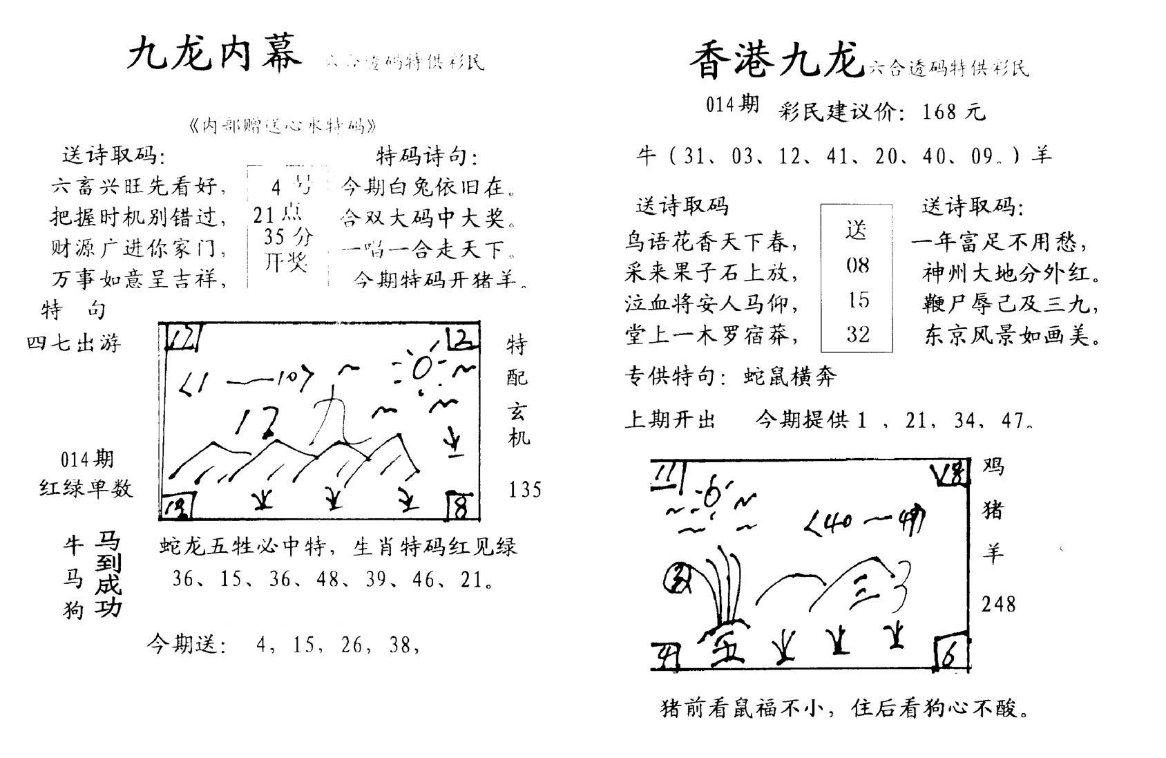 九龙内幕-开奖报(早图)-14