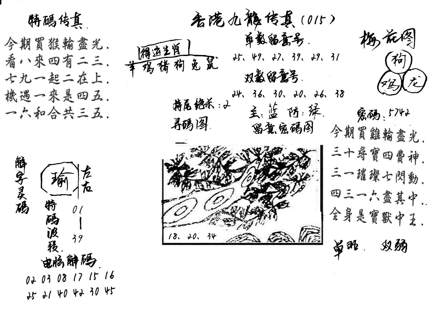 特码传真梅花图(手写版)-15