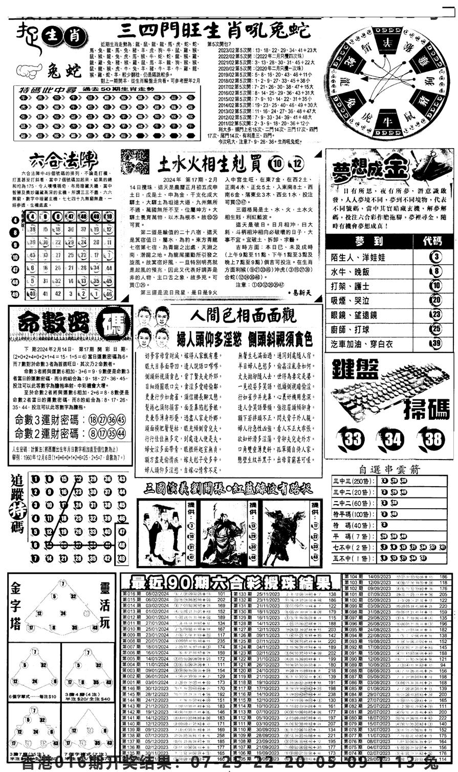 新报跑狗4-17