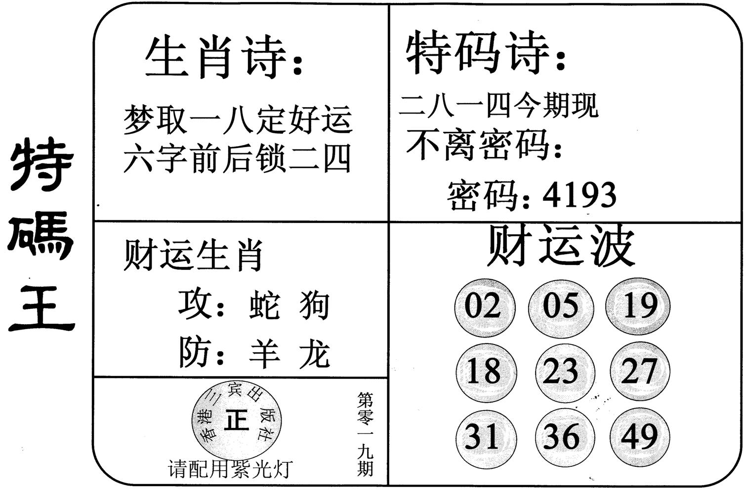 特码王-19