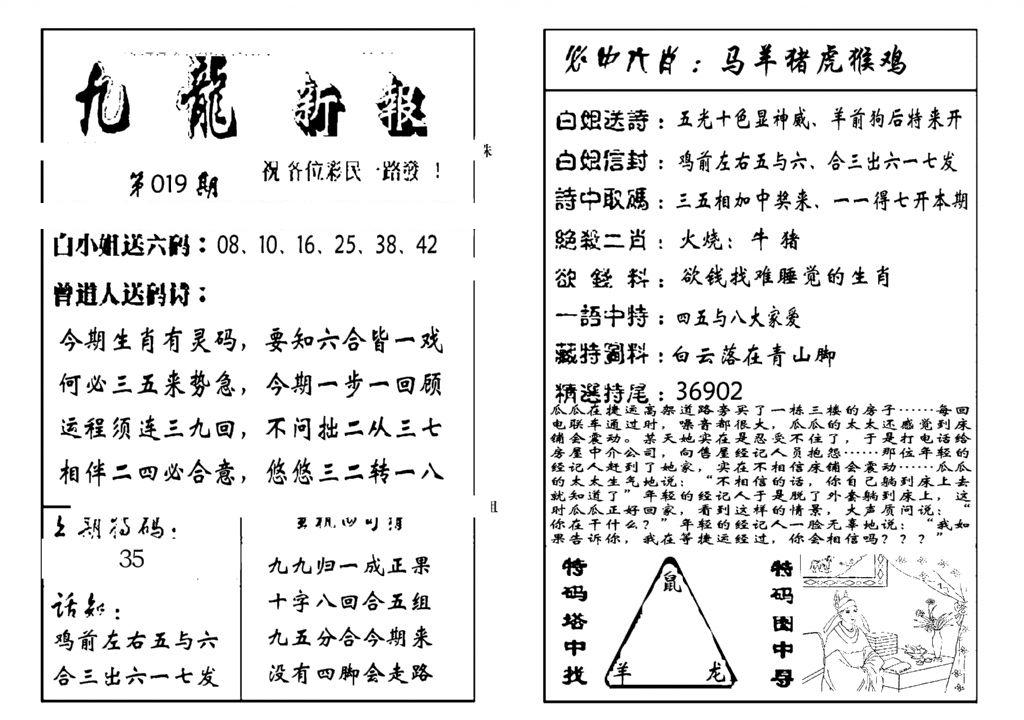 九龙新报(生肖版)-19