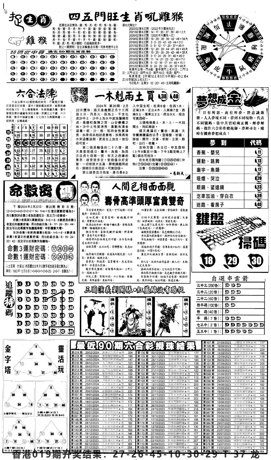 新报跑狗4-20