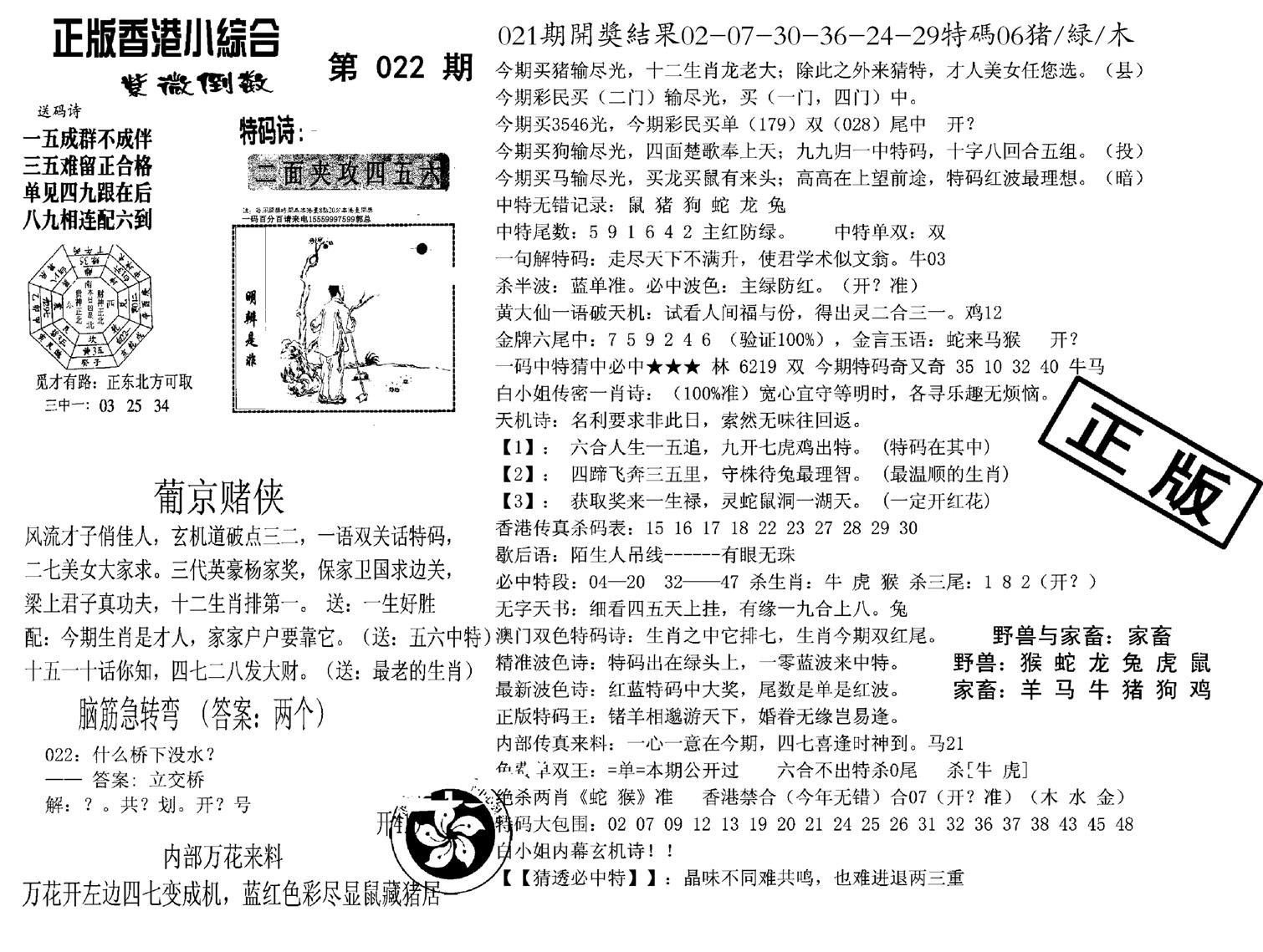 九龙正版小综合-22