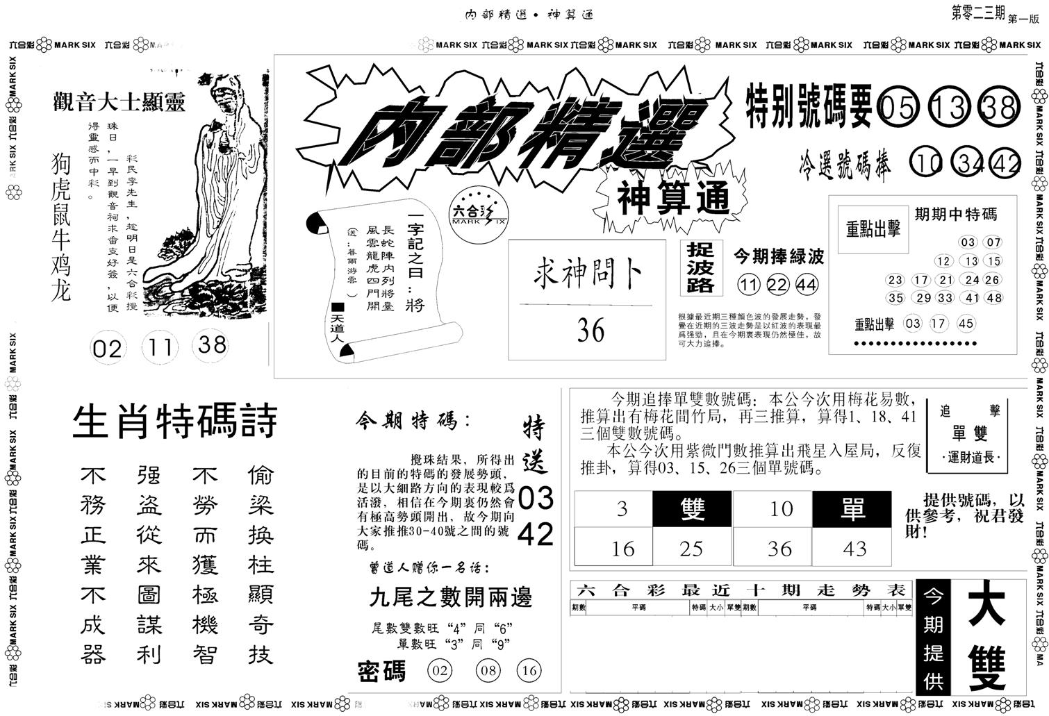 内部精选神算通A-23