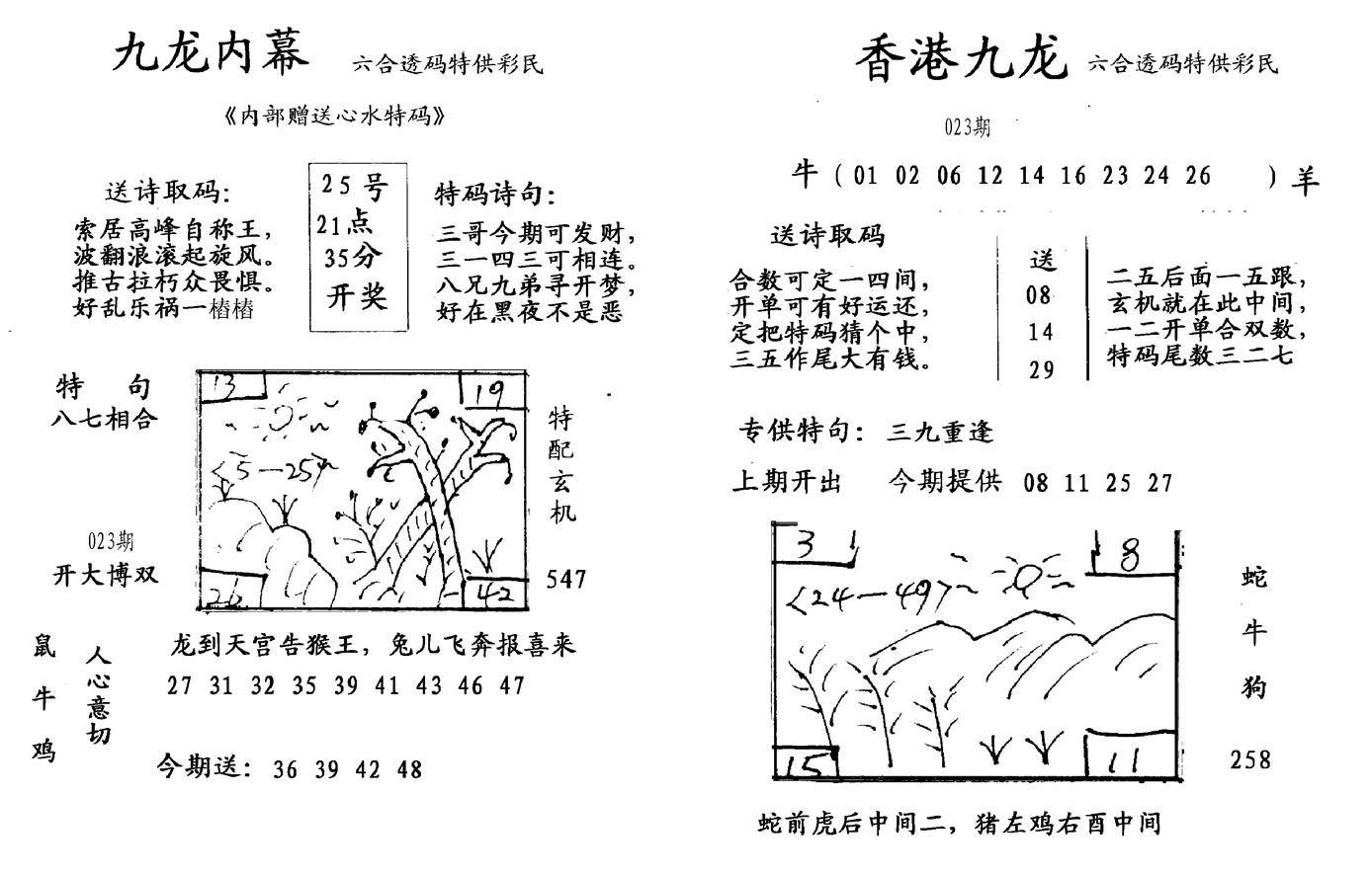 九龙内幕-开奖报(早图)-23