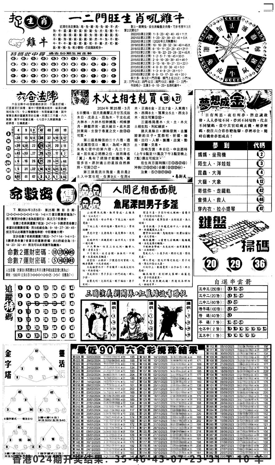 新报跑狗4-25