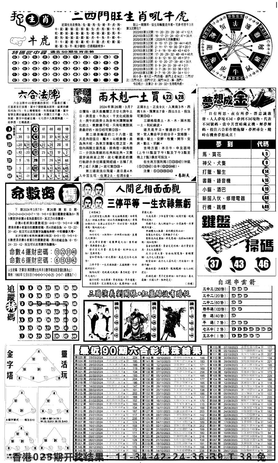 新报跑狗4-26