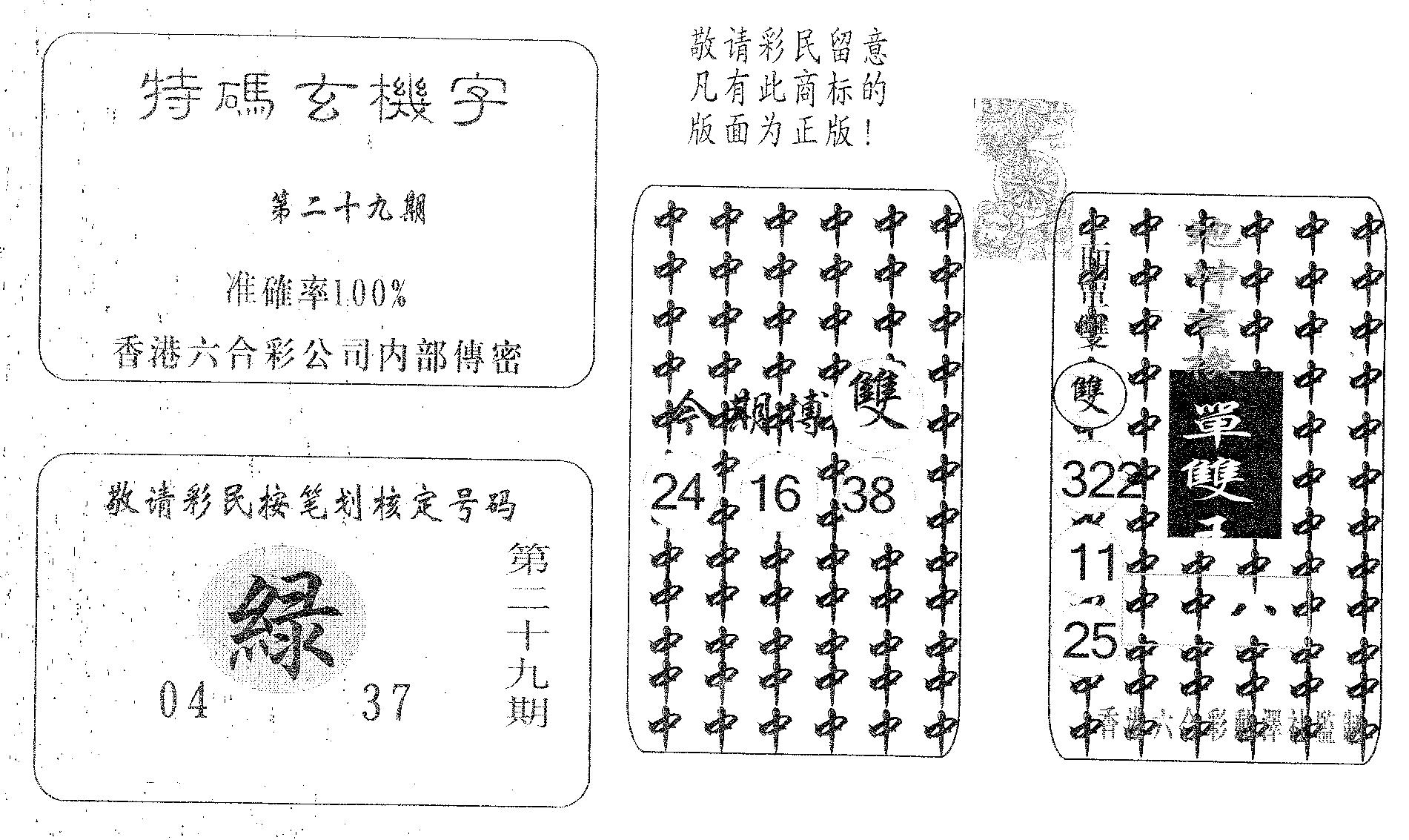 特码玄机字-29