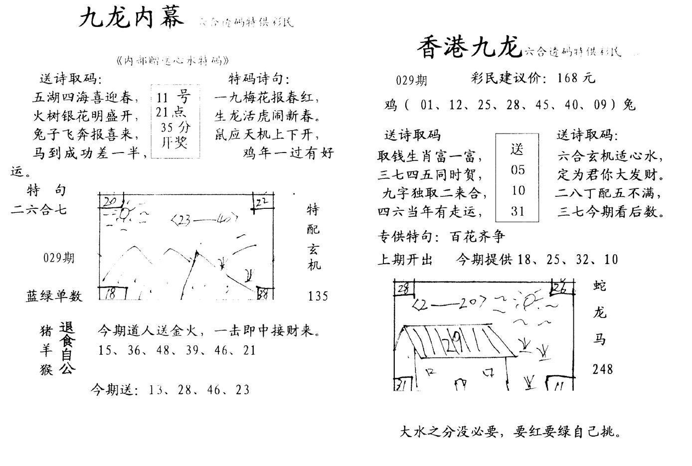 九龙内幕--开奖报-29