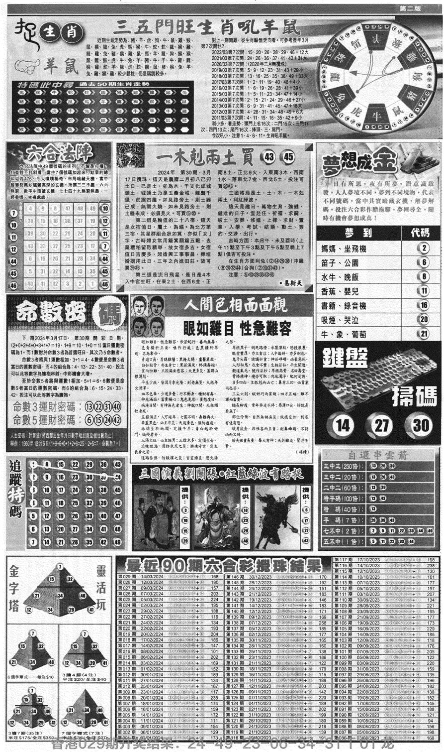 新报跑狗B(背面)-30