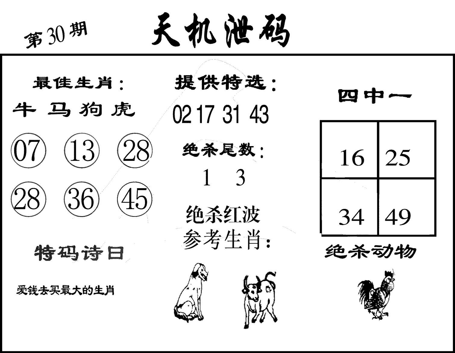 天机泄码-30