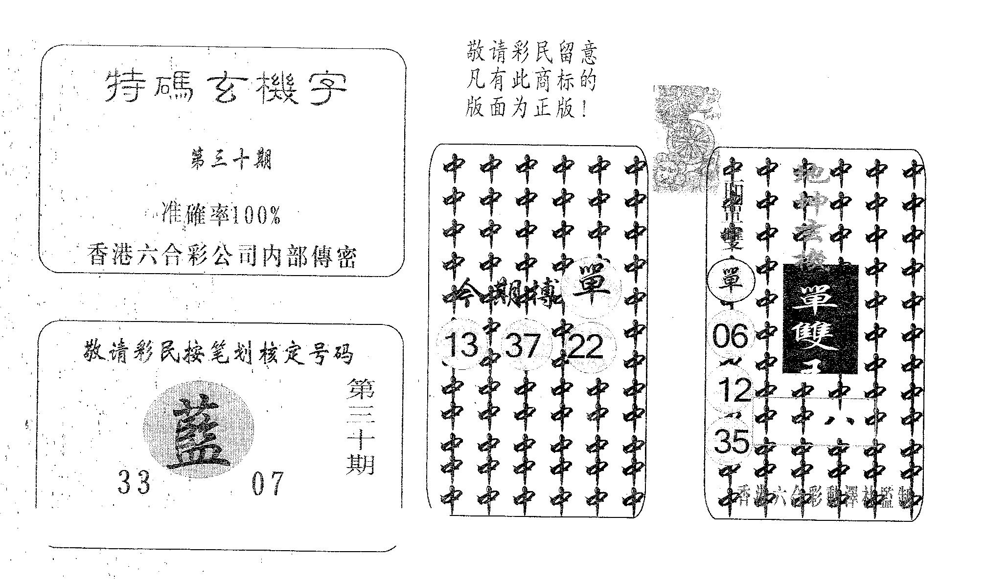 特码玄机字-30