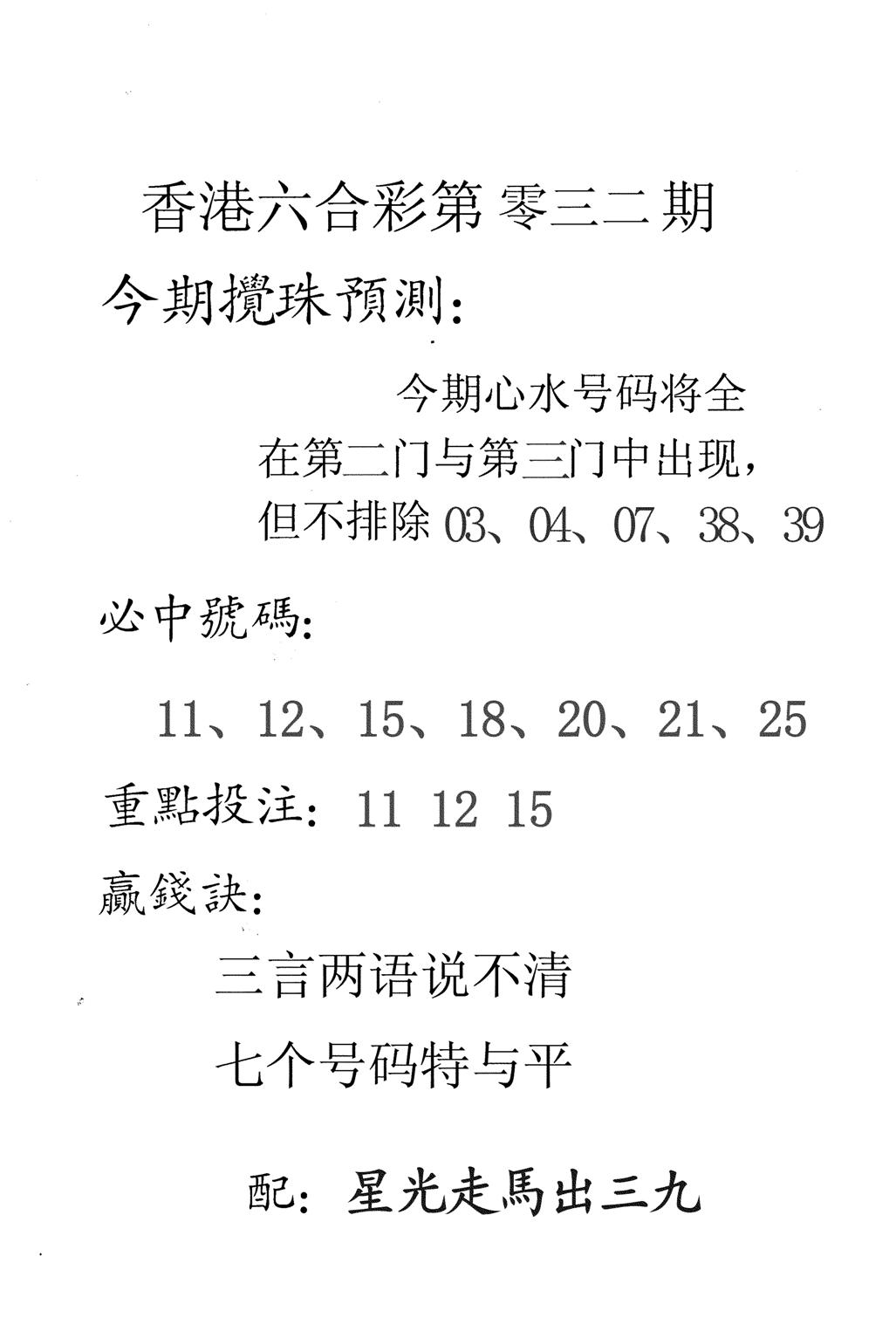 香港预测-32