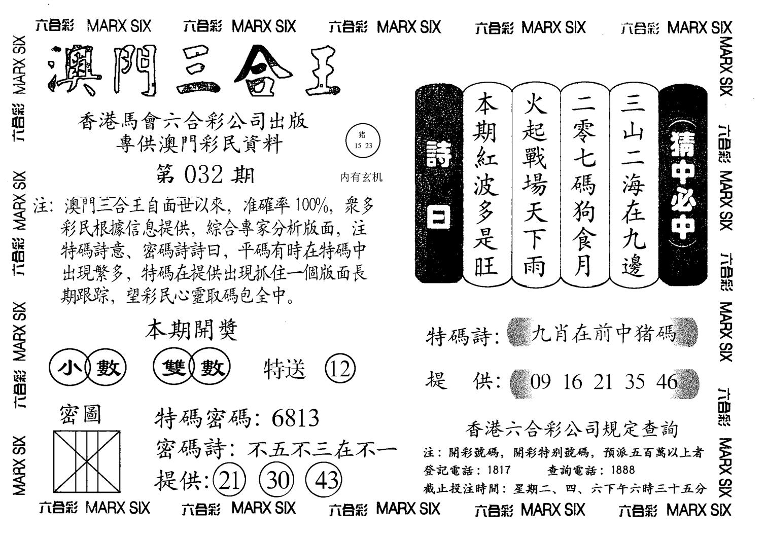 另澳门三合王A-32