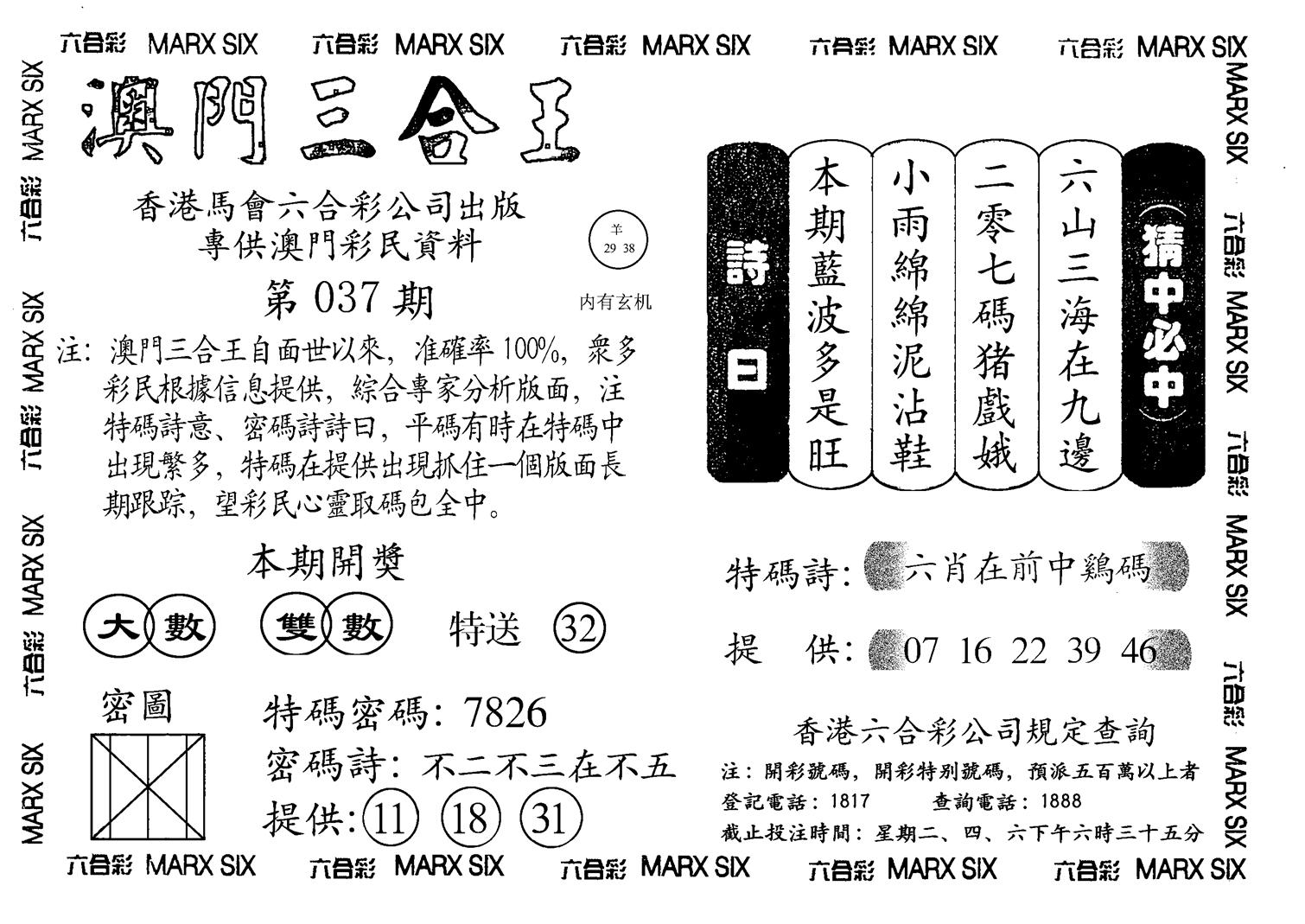 另澳门三合王A-37