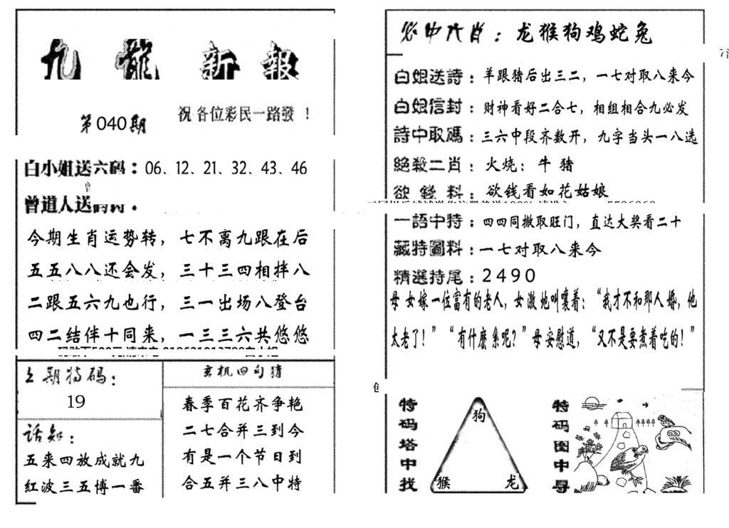 九龙新报(生肖版)-40