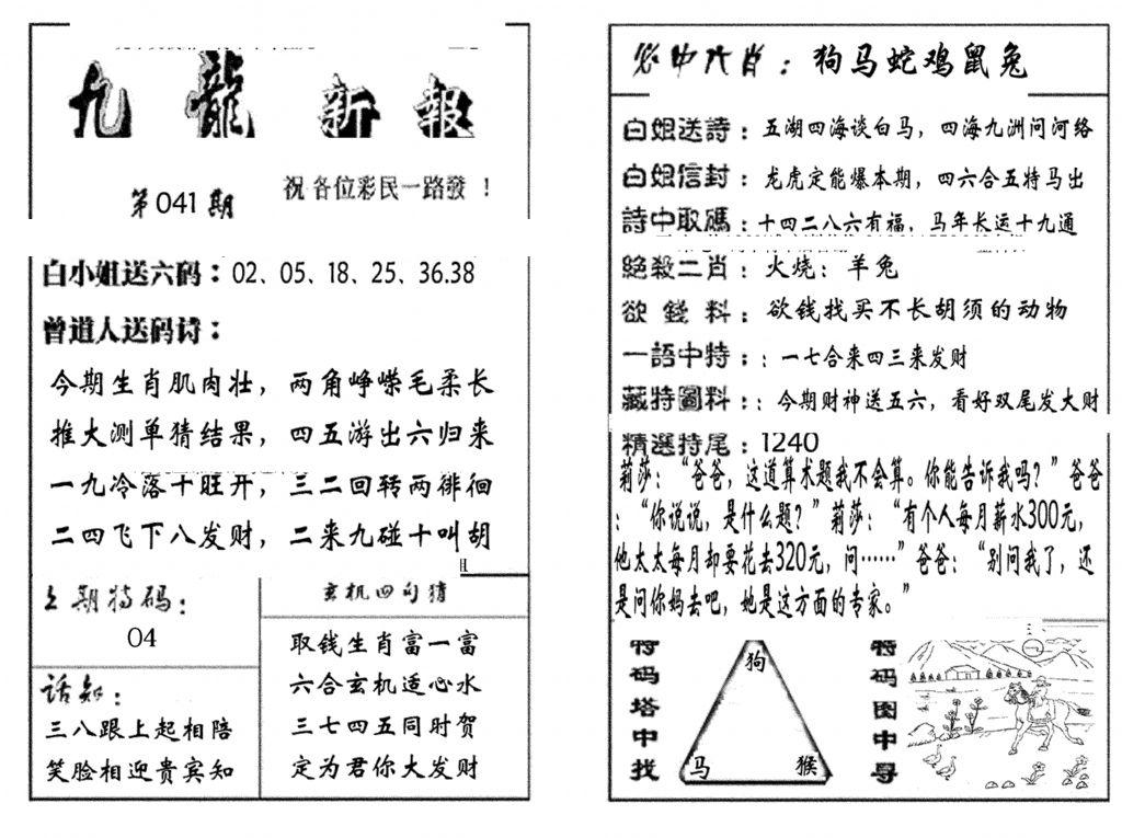 九龙新报(生肖版)-41