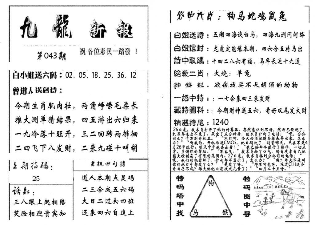 九龙新报(生肖版)-43