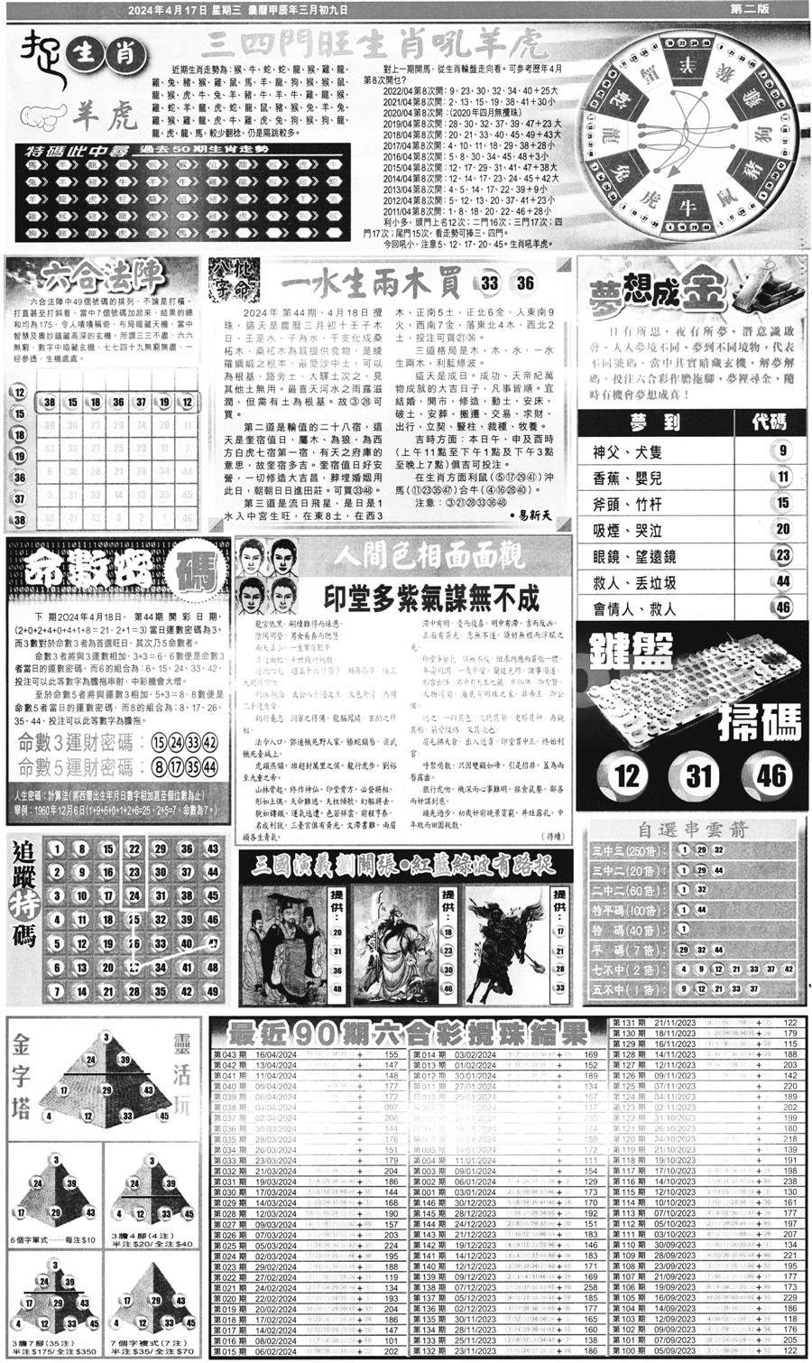 新报跑狗B(背面)-44