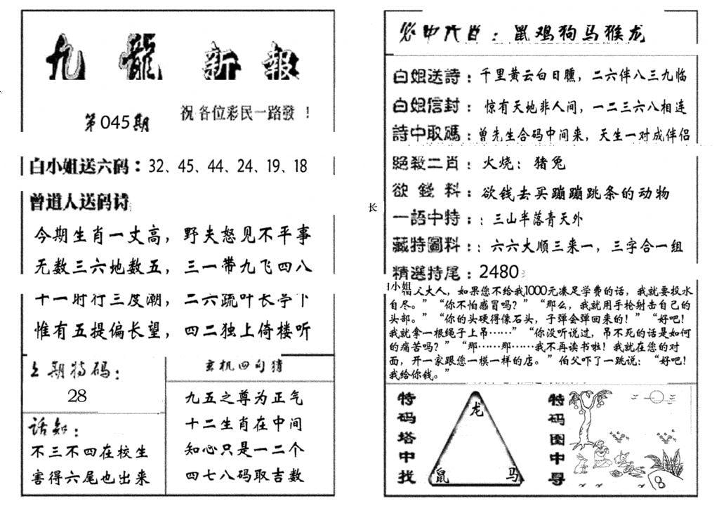 九龙新报(生肖版)-45