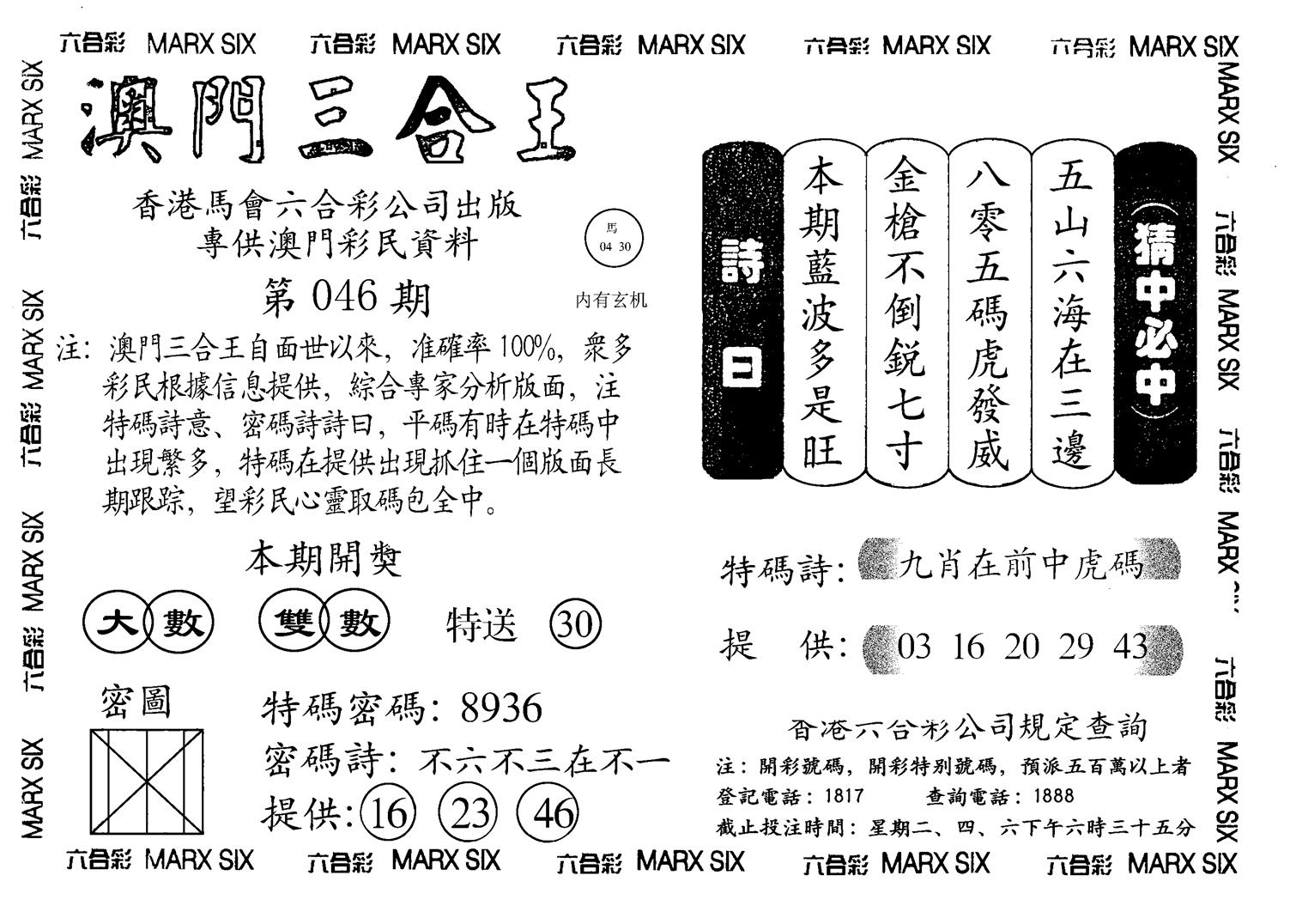 另澳门三合王A-46