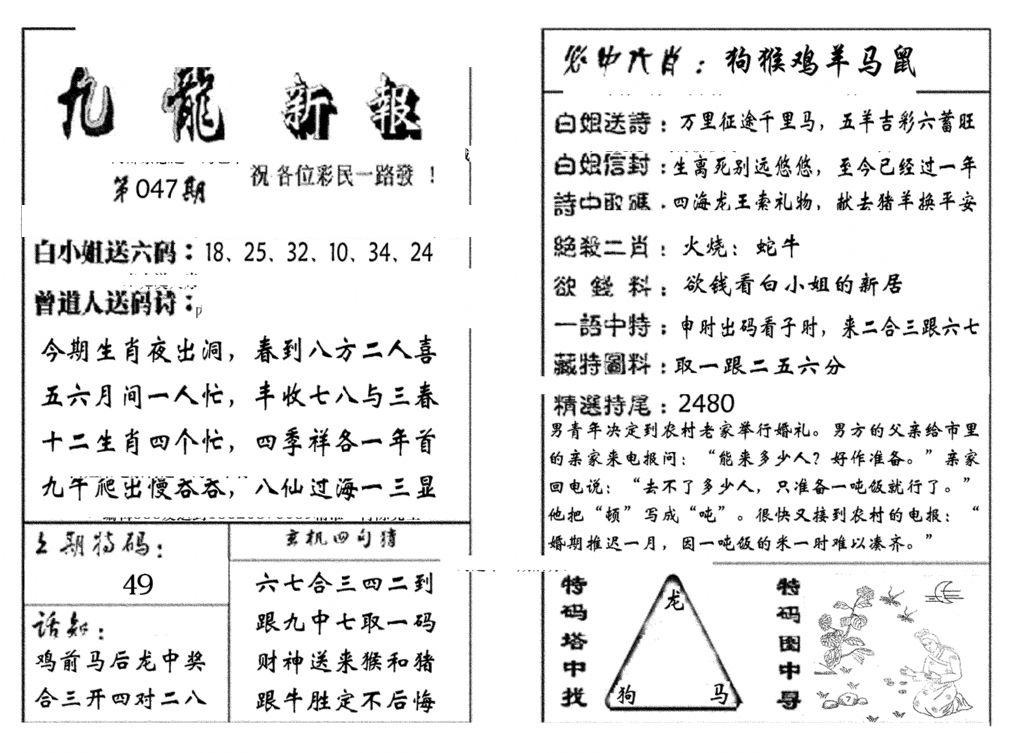 九龙新报(生肖版)-47