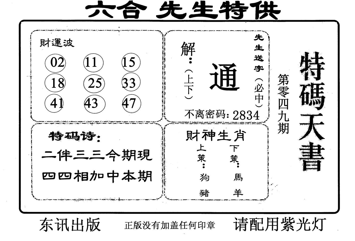 特码天书-49