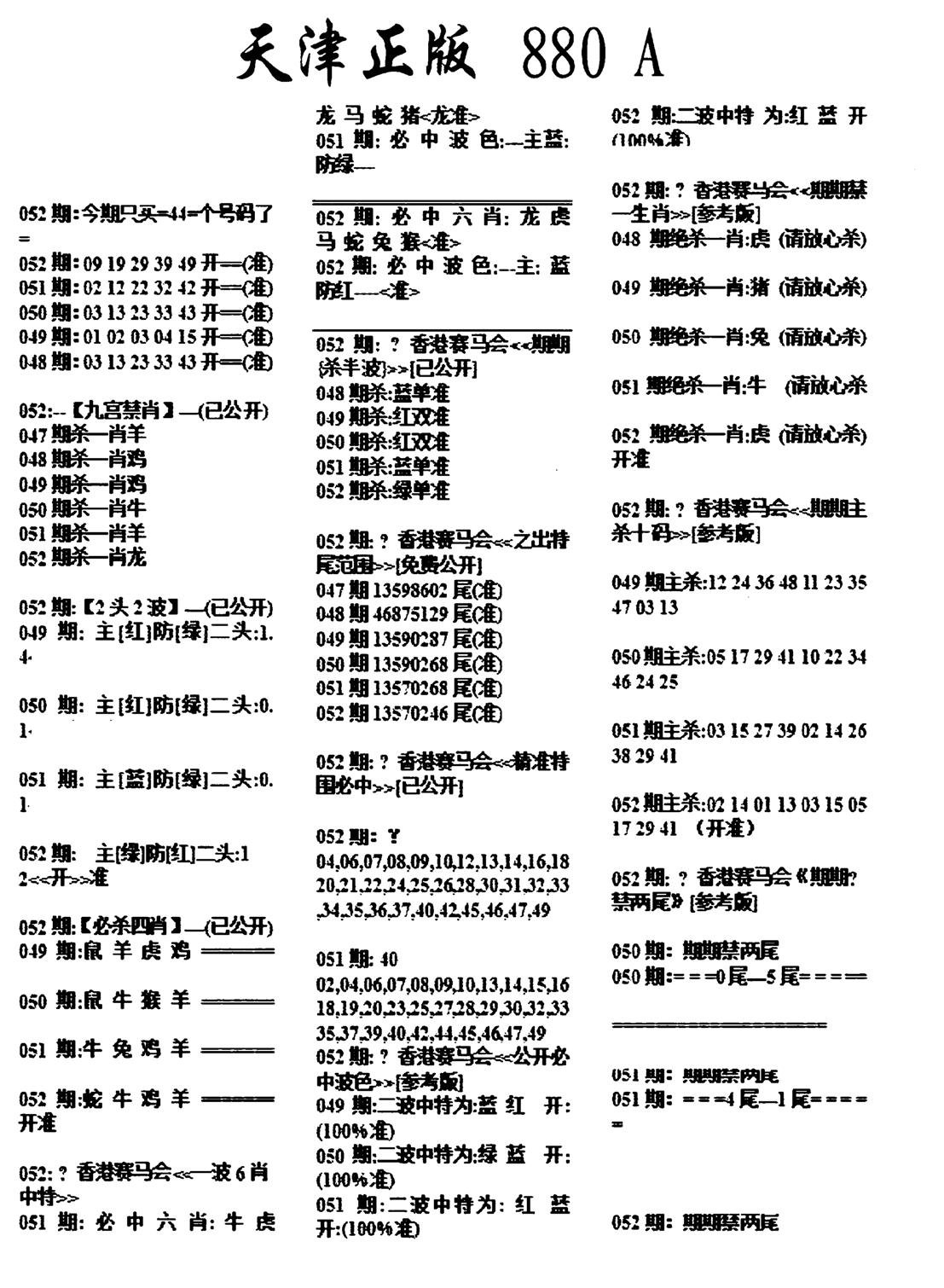 天津正版880A-52