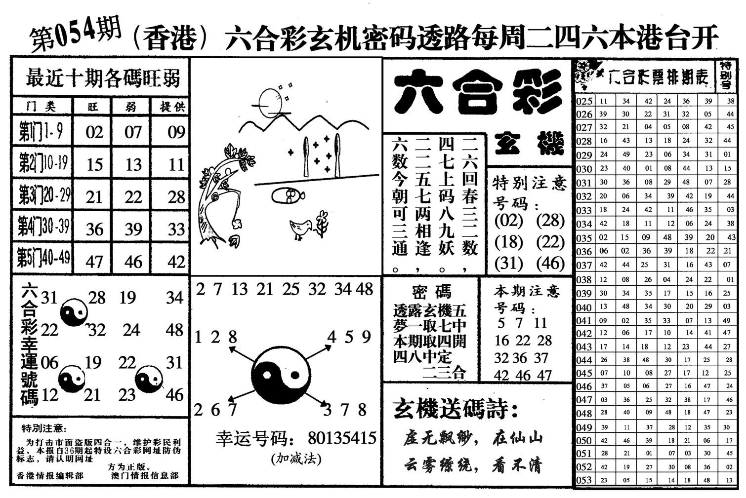 六合玄机-54