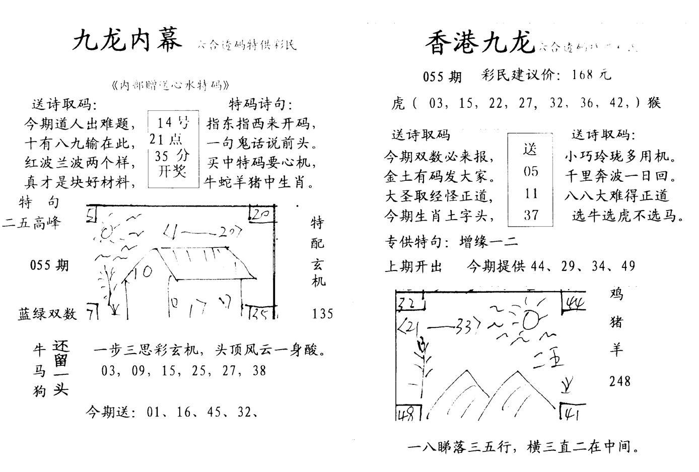 九龙内幕--开奖报-55