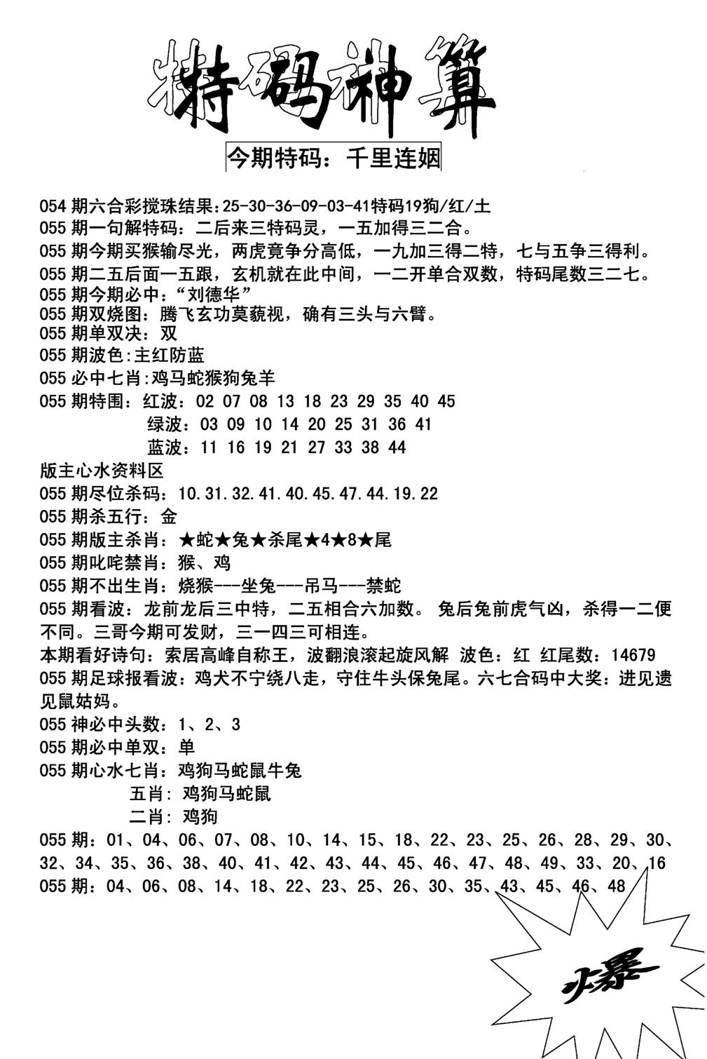 特码神算(新图)-55