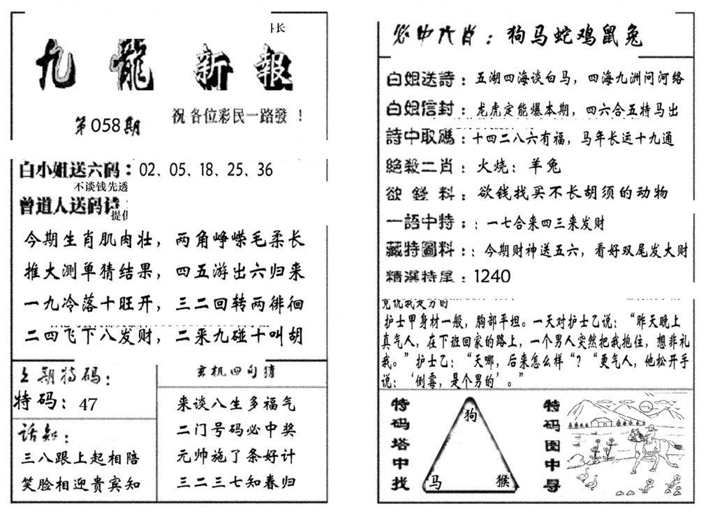 九龙新报(生肖版)-58