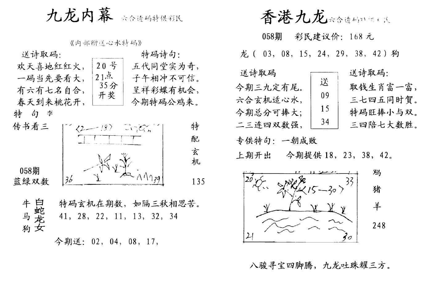 九龙内幕--开奖报-58