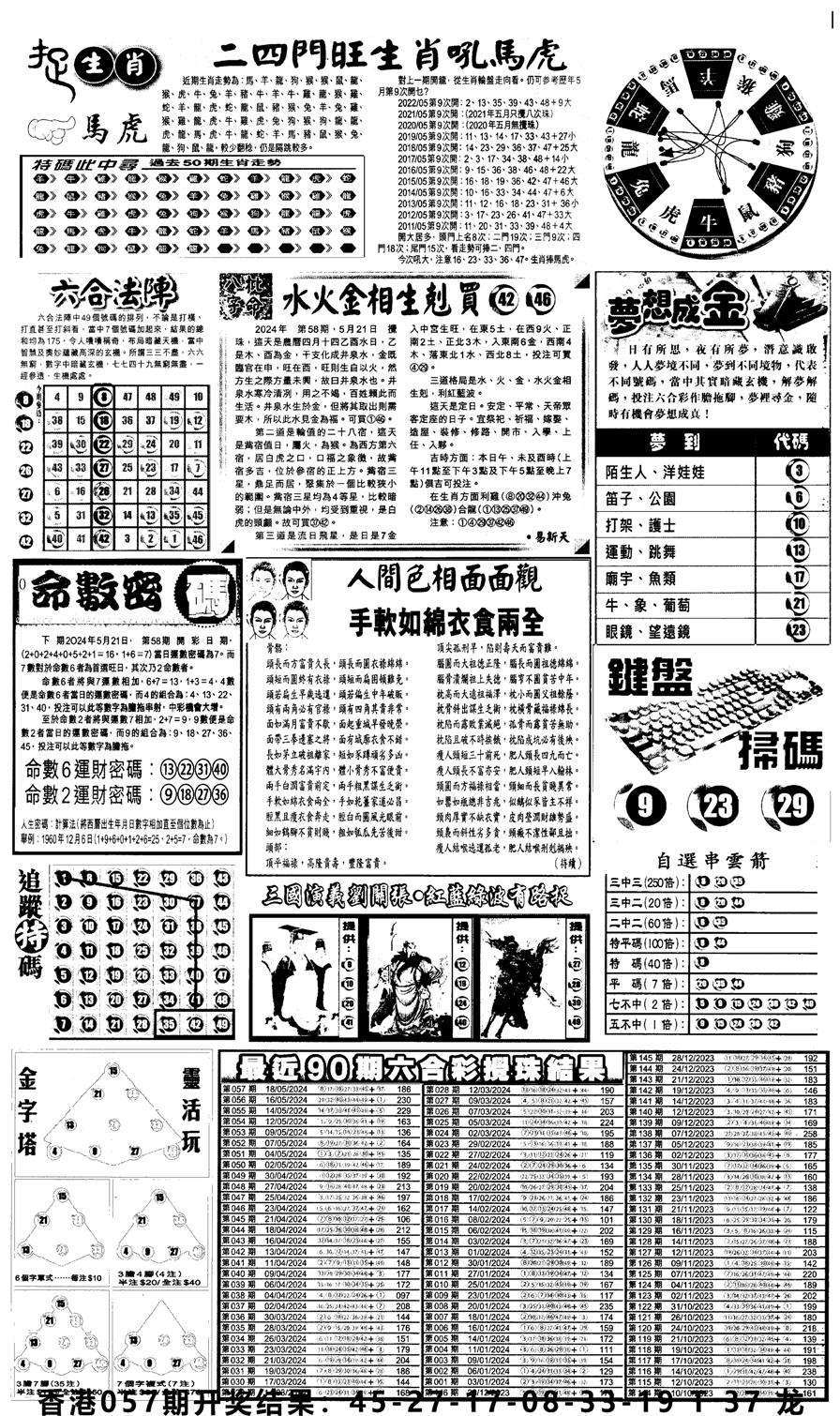 新报跑狗4-58