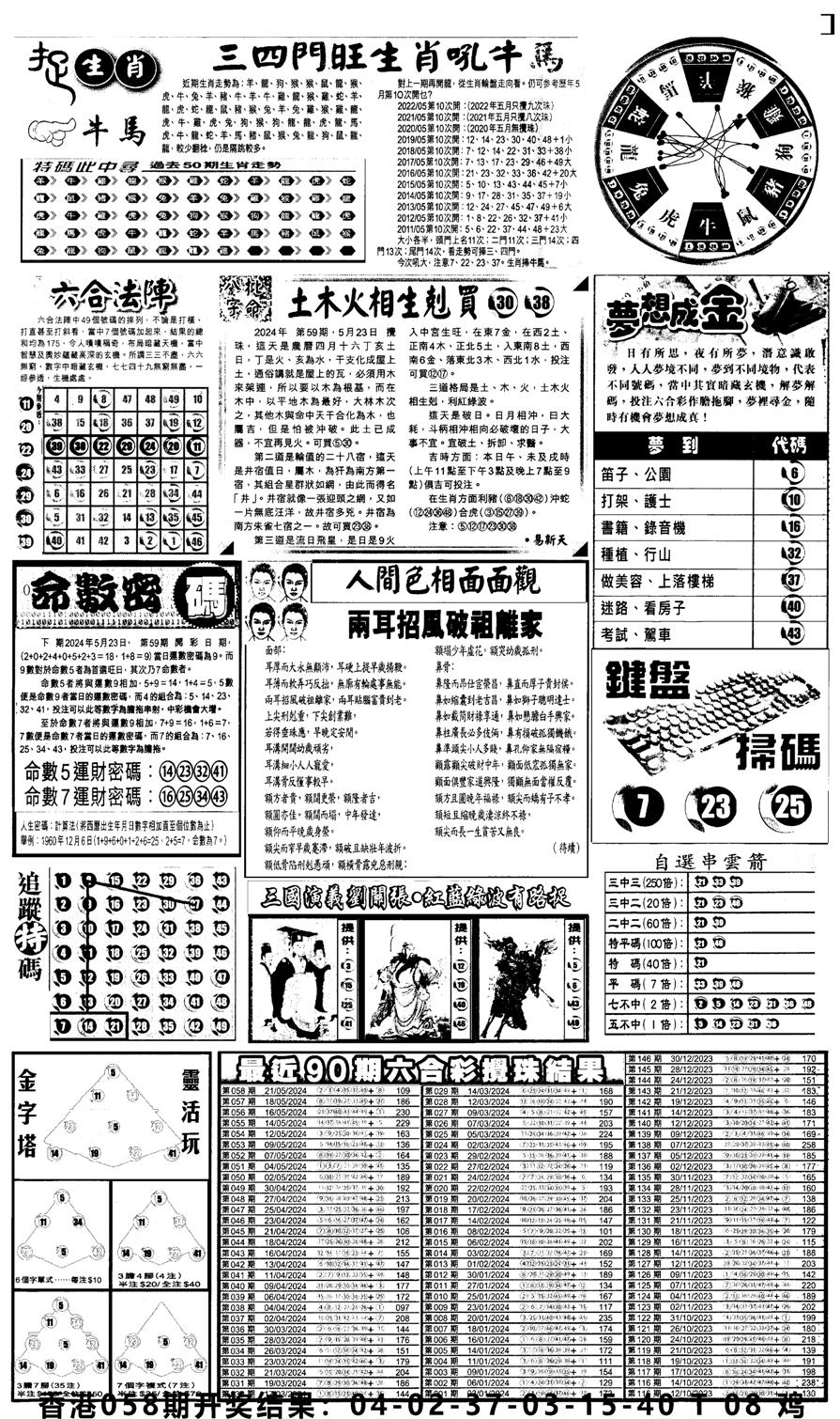 新报跑狗4-59