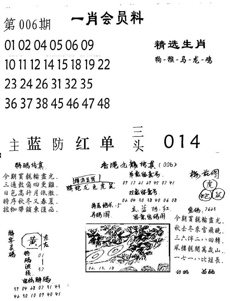 一肖会员料-6