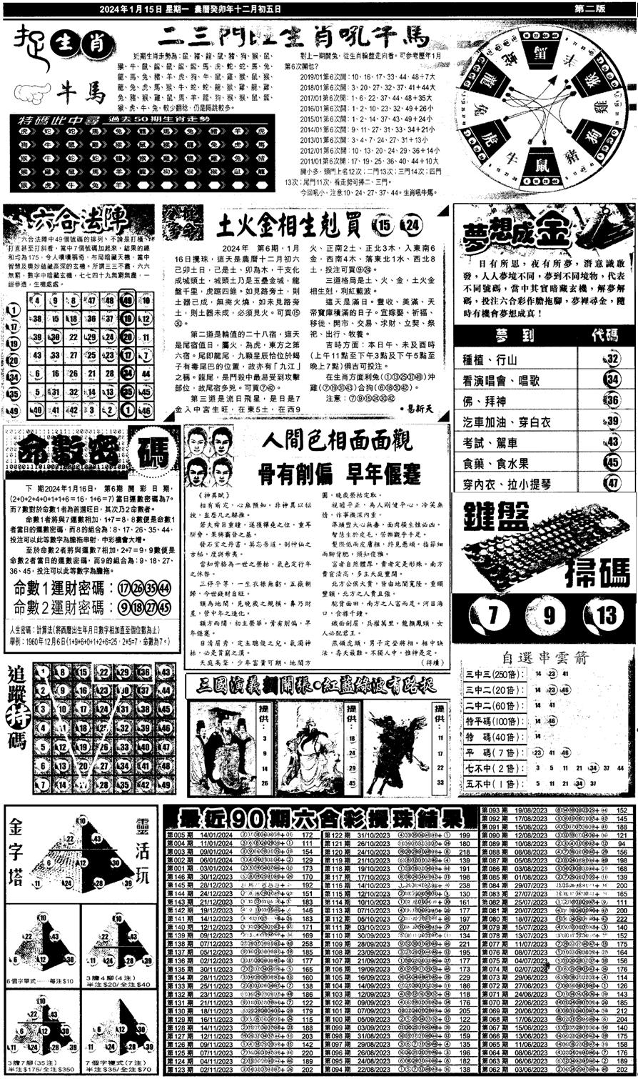 新报跑狗3-6