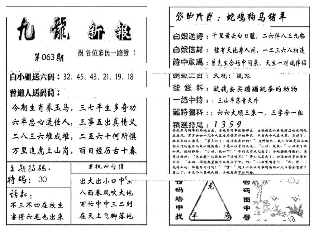 九龙新报(生肖版)-63