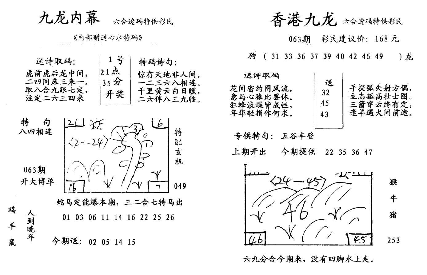 九龙内幕--开奖报-63