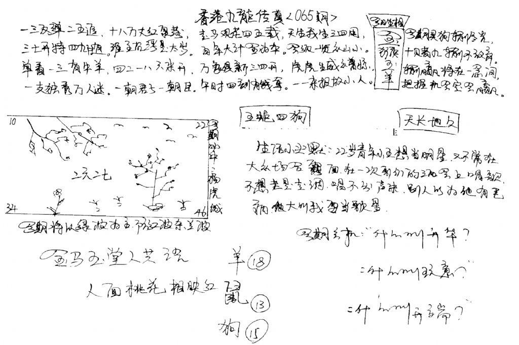 手写九龙内幕A-65