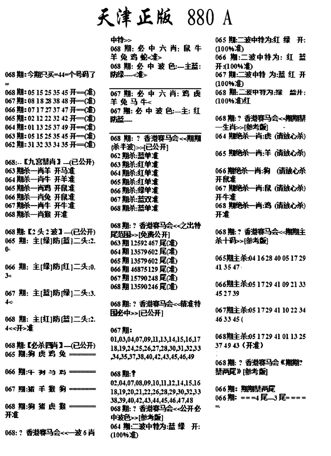 天津正版880A-68