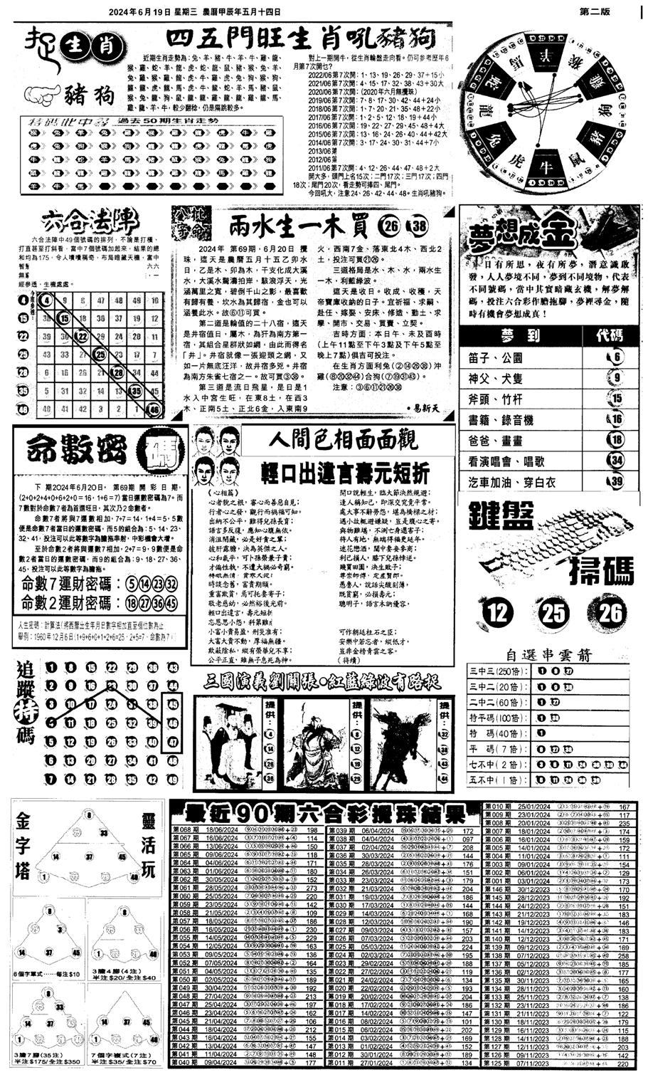 新报跑狗4-69