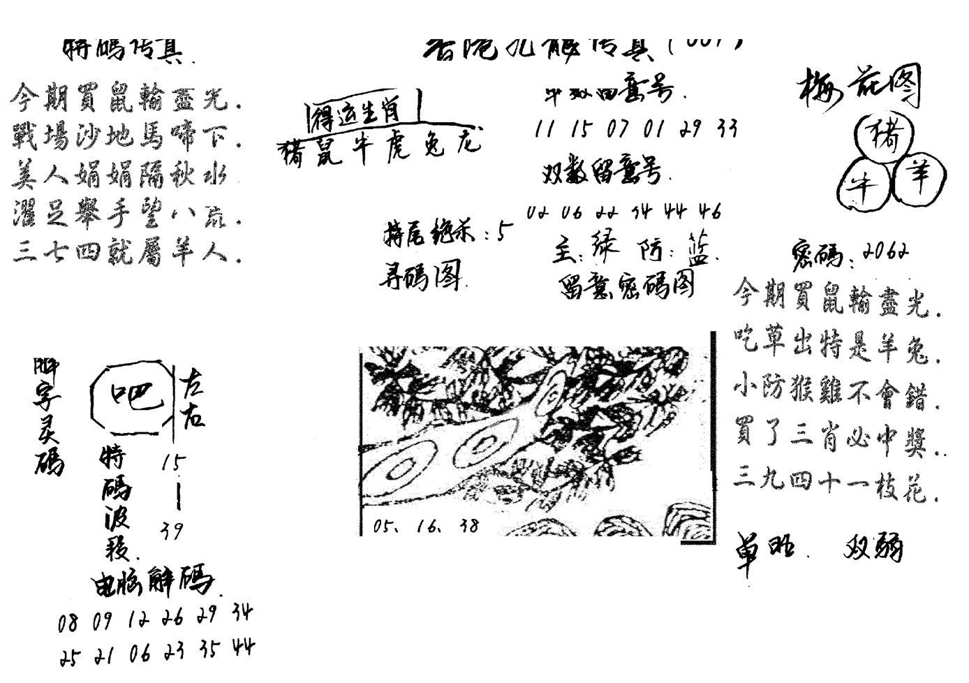 特码传真梅花图(手写版)-7