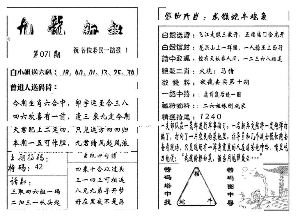 九龙新报(生肖版)-71